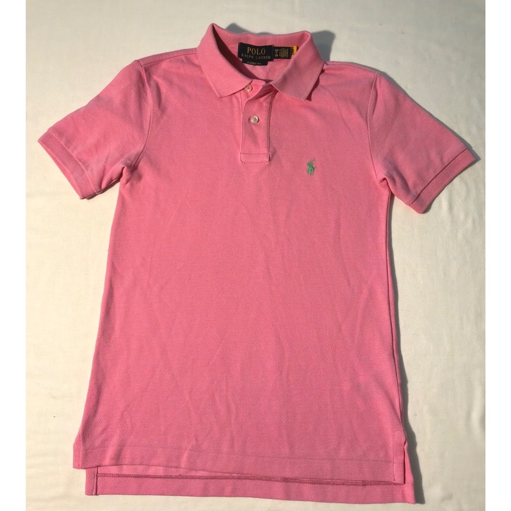 Polo Ralph Lauren Kids Pink Short Sleeve Pony Polo Shirt Size S 8 Classic Fit